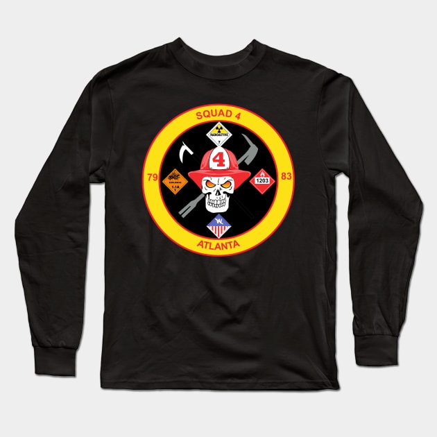 Atlanta Fire Department Squad 4 Long Sleeve T-Shirt by LostHose